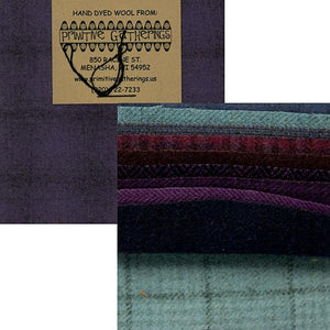 Wool 5" Charm Purples PRI 6003 Primitive Gather#1