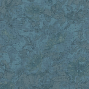 Jinny Beyer Palette Floral Outline Misty Blue