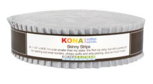 Kona Cotton Skinny Strip Ash by Robert Kaufman