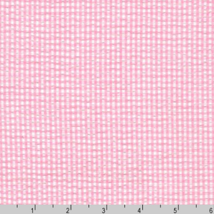 Seersucker Check Pink Fabric - 56" Width