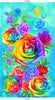 Rainbow Rose Panel by Timeless Treasures