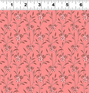 Around The Roses Floral Raspberry by Clothworks | Royal Motif Fabrics