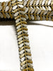 Iron-on Metallic Gold Leaf Lace Trim with adhesive back