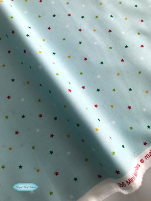 Fat Quarter - Andover Fabrics - Jolly Santa - Multi Star Blue