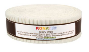Kona Cotton Skinny Strips Snow by Robert Kaufman