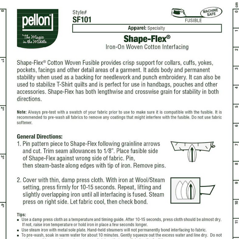 Shape Flex Fusible Woven White Pellon – Royal Motif Fabrics