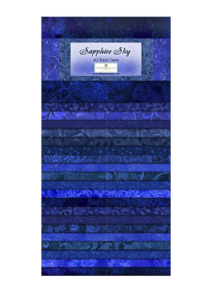 Sapphire Sky 40 Karat Gems/Jelly Roll by Wilmington Prints