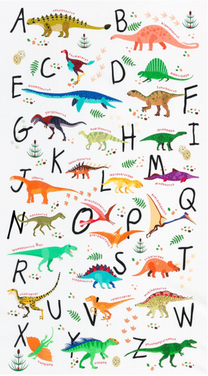 Alphabetosaurus Multicolor Dinosaurs Panel 