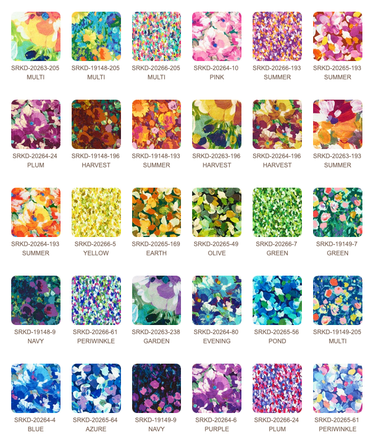 Painterly Petals Harvest by Studio RK for Robert Kaufman - Fat Quarter  Bundle