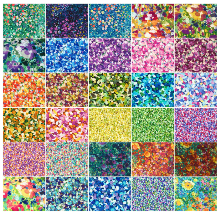 Painterly Petals Harvest by Studio RK for Robert Kaufman - Fat Quarter  Bundle