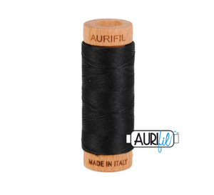 Aurifil 80wt Cotton Thread #2692 Black