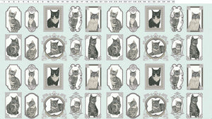 Clothworks - Cats The Way I Like It - Light Teal