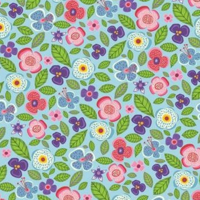 Soft Pink Meadow Floral Fabric