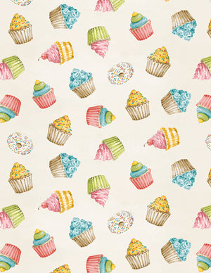 Sweet Little Pleasures - Tossed Baked Goods Yardage