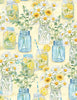 Zest for Life - Mason Jars Allover Yellow Yardage