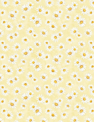 Zest for Life - Daisy Toss Yellow Yardage