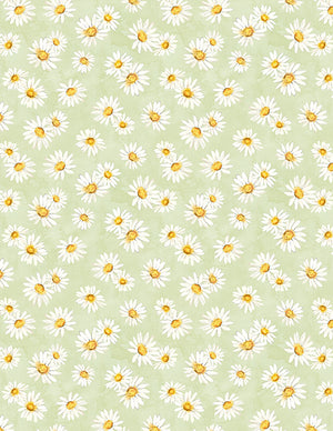 Zest for Life - Daisy Toss Green Yardage