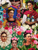 Dia De Los Muertos - Collage of Portraits and Florals Yardage