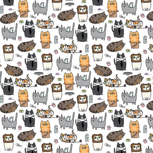 Quirky Cats - Silly Cats Yardage