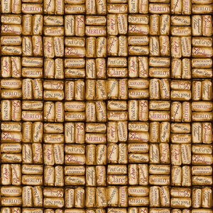 Wine Country - Packed Wine Corks Yardage