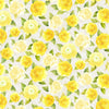 Lemon Bouquet - Floral with Leaves Yardage