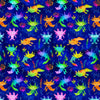 Ocean Life - Cute Axolotl Salamanders Yardage