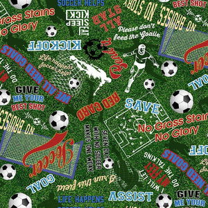 Elite Athlete - Soccer Words On Grass Yardage