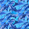 Ocean Life - Deep Blue Sea - Dolphins Yardage