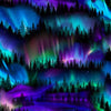 Winter Light - Trees Aurora Borealis Yardage