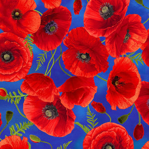 Sunset Poppies - Poppy Floral Yardage