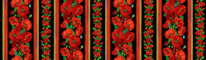 Poppy Dreams - Poppy 11 inch Stripe Yardage