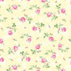 Tossed Antique Rose Butter Yardage