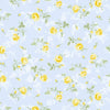 Tossed Antique Rose Sky Yardage