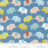 Delivered With Love Blue - Baby Elephants Yardage