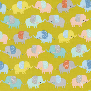 Delivered With Love Citrine- Baby Elephants Yardage