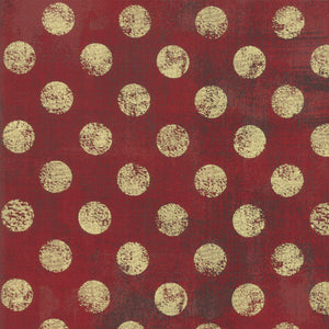 Hits The Spot Metallic - Red Berry Yardage