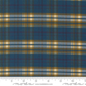 Lydia's Lace - Plaid Indigo Yardage