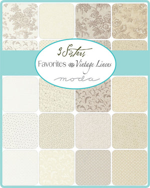 3 Sisters Fav Vintage Linens Charm Pack