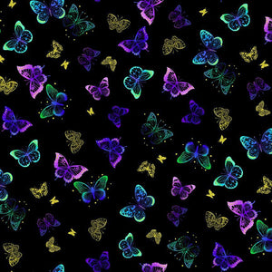 Luminous - Tossed Butterflies and Dots Metallic - Timeless