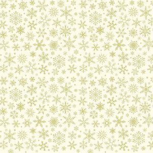 Winter Rose - Metallic Snowflakes Cream - Timeless