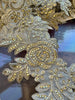 Embellished Silver Gold Floral Wedding Lace Trim