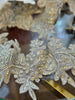 Embellished Silver Gold Floral Wedding Lace Trim