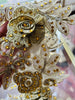 Embellished Gold Floral Wedding Laces Trims