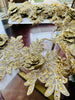 Embellished Gold Floral Wedding Laces Trims