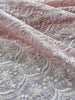 Light Lilac Embroidered Georgette Fabric - Lucknowi Work