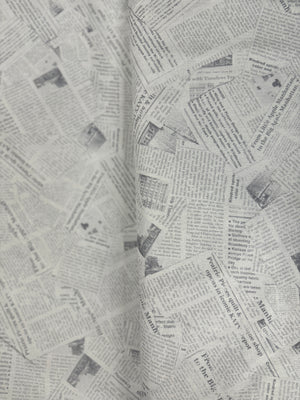 Newspaper Print - White - Timeless Treasures