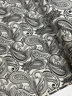 Night and Day - Paisley White/Black Fabric