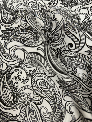 Night and Day - Paisley White/Black Fabric