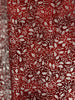 Holiday Wishes - Mistletoe Scroll Crimson/Silver Metallic Yardage