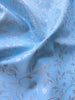 Holiday Flourish-Snow flower - Swirls Sky Metallic Yardage